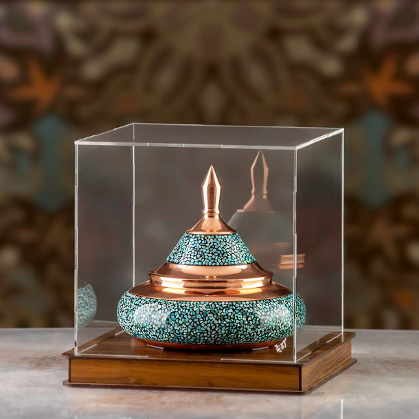 پکیج هدیه بشقاب پرنده بزرگ فیروزه‌کوبی